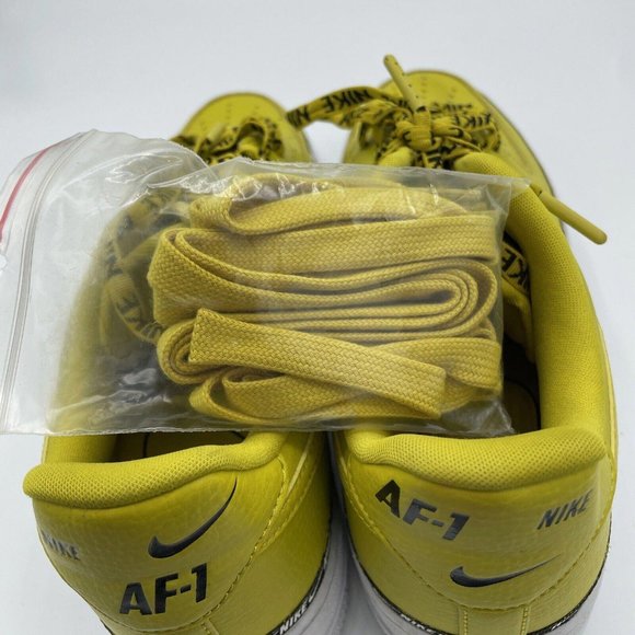 NIKE Women's Air Force 1 Low SE Premium OVERBRANDING in BRIGHT CITRON sz  9-VGUC - Picture 12 of 15